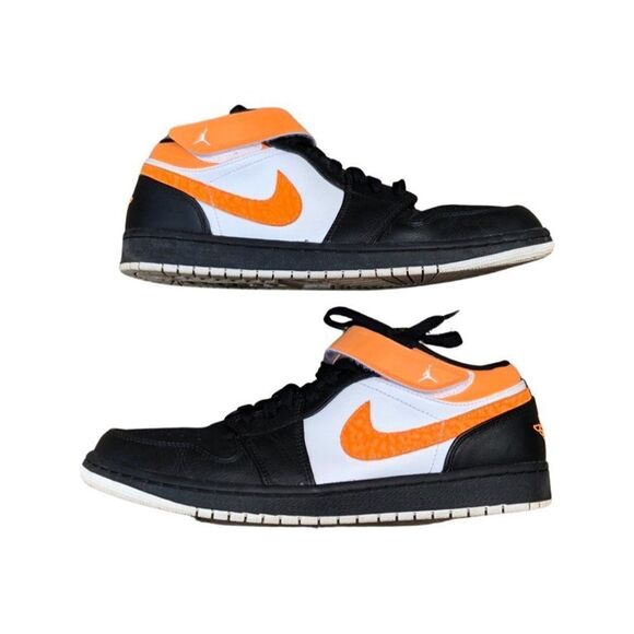 Rare 2012 Nike Air Jordan 1 Low Black Bright Citrus Size 11 - Picture 13 of 16